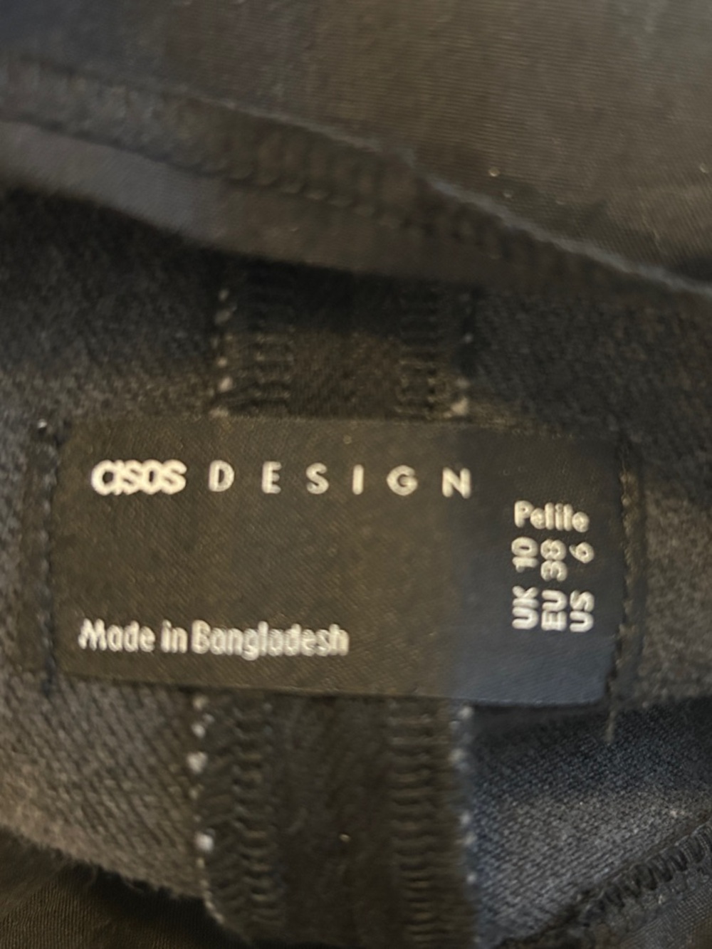 ASOS Black Denim Mini Dress Jumper 6 With Pockets - Picture 6 of 6